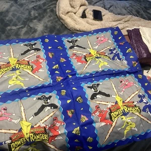 1994 TM  Fabric 36 x44 COTTON KNIT Mighty Morphin Power Rangers Super Hero Boy - Picture 1 of 4