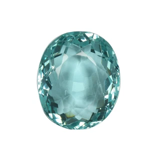 11,14 Ct. Acquamarina blu taglio ovale creata in laboratorio pietra preziosa sfusa per gioielli - Foto 1 di 4