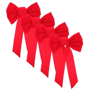 4 Stück Weihnachtsbaum Schleife Deko schöne Fussel Schleife Ornament für - Bild 1 von 12