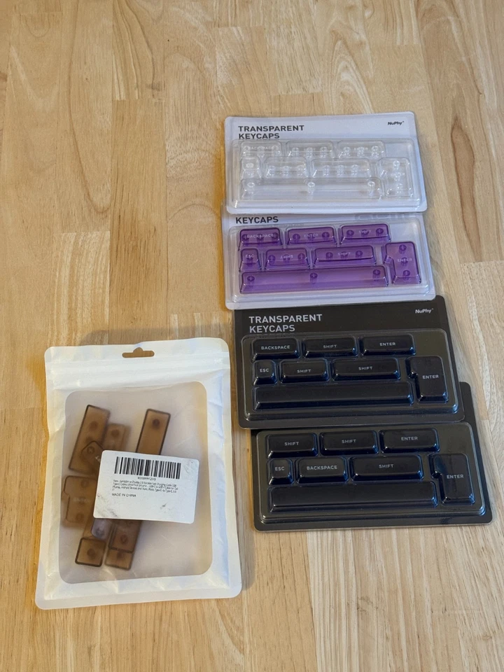 Nuphy mSA Crystal Accent Keycap collection - Clear, Blue, Purple, Brown - Image 1 of 1