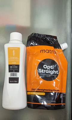 Matrix Opti Straight Hair Straightening Cream 500 ML + 500 ML normal hair Combo Foto 1 de 2