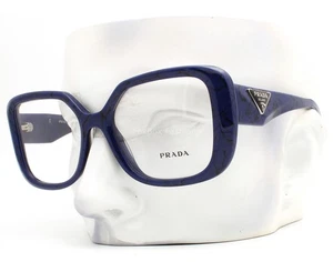 Prada Eyeglasses Glasses VPR 10Z 18D-1O1 Dark Blue Black Marble 53mm with Case - Picture 1 of 10
