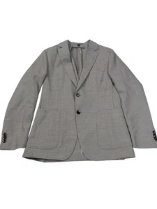 Hugo Boss Lanificio Tesse Bella Italian Fabric Gray Blazer Jacket 36R Woo - Picture 1 of 14