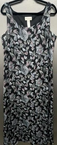 Rena Rowan Silk Dress 16 Blue Gray Floral 2 Pieces Whimsy Cottage Fairy - Picture 1 of 11