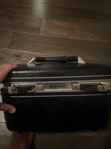 Vintage Samsonite Vanity Case Train PROFILE II Blue Very Clean - No mirror Or Me - Picture 1 of 4
