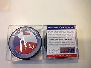 Disco de Hockey Patrik Elias Firmado República Checa PSA ADN Certificado de Autenticidad Diablos Autografiados b - Imagen 1 de 2