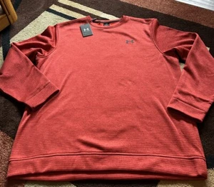 Camisa Under Armour Calce Suelto Vellana Roja Naranja Para Hombre Talla 2XL Nueva con Etiquetas - Imagen 1 de 10