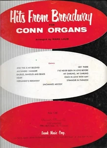 Hits From Broadway for Conn Organs Arranged by Mark Laub Softcover - Picture 1 of 1