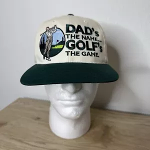 AANCO Dad's the Name... Golf's the Game Baseballmütze Kappe flache Krempe Druckknopflasche - Bild 1 von 16