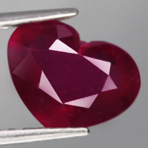 2.2Ct. Heated Natural Heart Top Red Ruby Mozambique