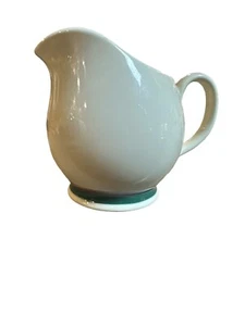 Pfaltzgraff 24 oz. Gravy/Milk or Syrup Pitcher White with Green Trim on bottom - Picture 1 of 3