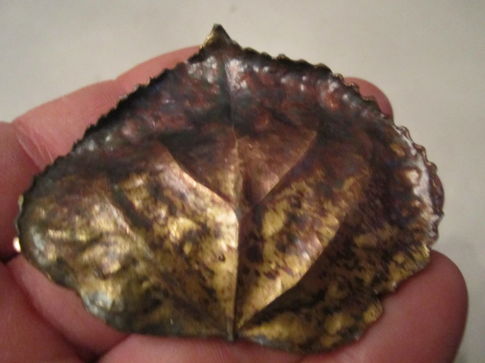 Hebilla de cinturón vintage 1971 diseño hoja - GW-15 Foto 1 de 3