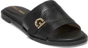 Cole Haan Women's Charlotte Slide Sandal Black Leather W28299 size 8 - Picture 1 of 4