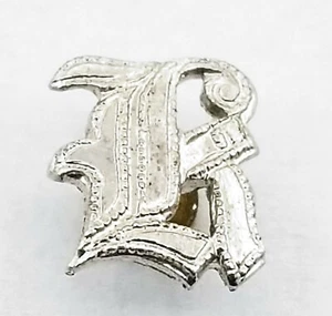 Antik Silber alter englischer Anfangsbuchstabe "'K" Steineinsatz 7,5 mm x 6 mm #F338 - Bild 1 von 2