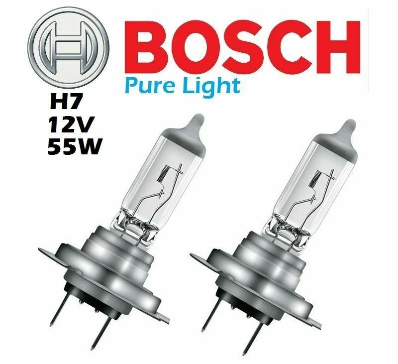 2x BOSCH H7 Eco Light 12v 55w PX26d Bulb Halogen Bulbs 499 Headlight Bulbs - Image 1 of 1