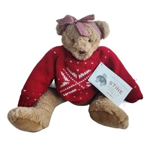 Eddie Bauer Stine Oso de Peluche Conejitos por la Bahía Suéter Rojo Peluche con Etiquetas - Imagen 1 de 9