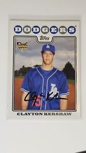 Clayton Kershaw 2008 Topps Update Rookie Card RC #UH240 Dodgers Future HOF