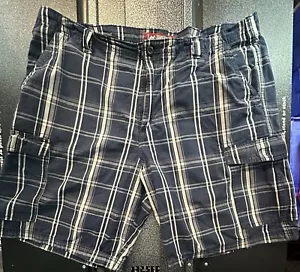 Pantalones cortos Lee peto 42” azul marino a cuadros para hombre - Imagen 1 de 4