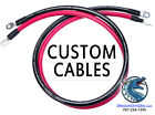 Battery Cables, SIZED TO FIT! 10 8 6 4 2 1 1/0 2/0 4/0 AWG Gauge with Lugs, Wire
