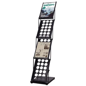 Brochure Display Stand Literature Stand Magazine Rack Holder Floor Standing New - Picture 1 of 12