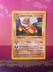 Pokemon Card Charmeleon Shadowless Base Set Uncommon 24/102 Near Mint Condition - Picture 1 of 2