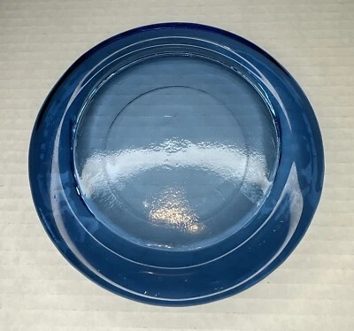 "Candelabro pilar de vidrio reciclado o posavasos para botellas de vino azul cobalto 5 7/8"" W" Foto 1 de 4