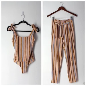 BCBGeneration Mujer Riviera Rayas Body XS y Pantalones XXS Conjunto 2 Piezas - Imagen 1 de 16