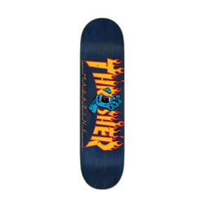 Santa Cruz x Thrasher ""Logo fiamma urlante"" mazzo da skateboard (blu) 8,25 - Foto 1 di 1