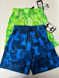 Boy's Under Armour Shorts Size S, M, L or XL NEW MSRP $30.00 Green or Blue - Picture 1 of 12