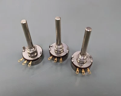 (3) Потенциометр переменные резисторы Ohmite тип AB CU-1041 с длинным валом 2 дюйма 100 К - Изображение 1 из 3