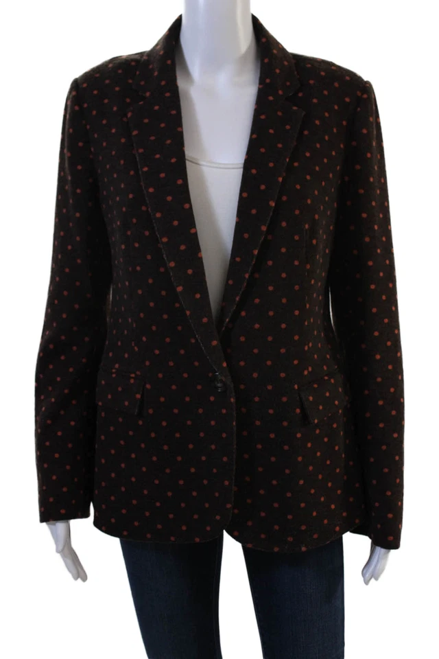 Blazer Cartonnier Anthropologie Mujer Lunares Un Botón Marrón Talla Mediana Foto 1 de 4
