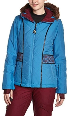 Billabong Damen Jacke Winterjacke Schneejacke Skijacke Uffie, blau Sky, L
