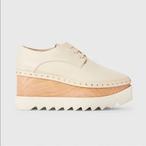 New Stella McCartney Elyse Ivory Vegan 80mmPlatform Shoes Size 40 / US 10 - Picture 1 of 15