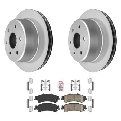 For Chevy Silverado 1500 HD 02 AmeriPRO Plain Rear Brake Kit w Ceramic Pads - Image 1 of 4