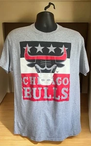 Camiseta Chicago Bulls Algodón Cuello Redondo Manga Corta Gris Jaspeado Hombre’s Talla Grande - Imagen 1 de 8