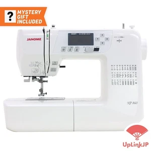 JANOME NP860 Máquina de Coser Computadora Blanca Mesa Ancha, Hilo Automático, 7 Dientes de Alimentación - Imagen 1 de 11