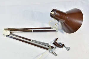 Vintage Architektenlampe Schreibtischlampe MAXAM Denmark - braun 70er Jahre - Bild 1 von 11