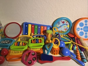 Musikinstrument Lot Tamborine Maracas Shaker Trommel Honer B Spielzeug Melissa & Doug - Bild 1 von 21
