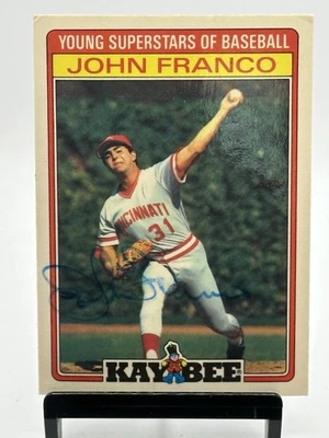 Autógrafo firmado por John Franco 1986 Kay-Bee Young Superstars #13 Cincinnati Reds Foto 1 de 2
