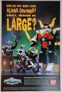 1999 Power Rangers Lost Galaxy Bandai/Magna Defender Print/Ad/Mini Poster/Art - Picture 1 of 1