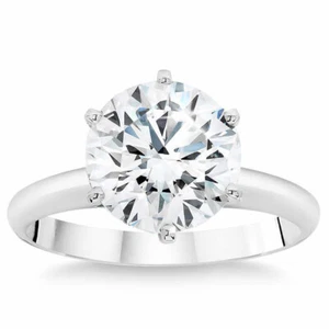 Certified 2-6Ct Diamond Solitaire Engagement Ring 14k Gold or Platinum Lab Grown - Picture 1 of 6