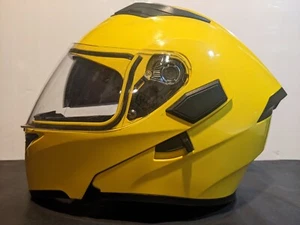 ILM Full Face Motorcycle Helmet Yellow Modular Dual Visor DOT 902 - Picture 1 of 7