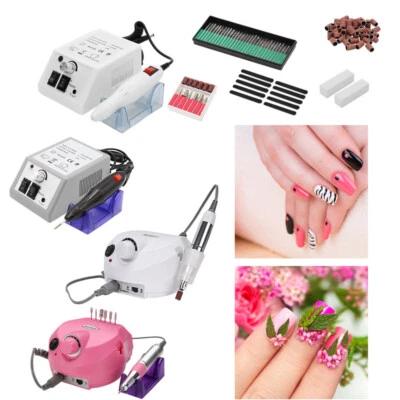 Elektrische Nagelfräser Profi Pedikürearbeiten Schleifgerät Set Maniküre Fräser - Bild 1 von 4