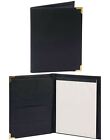 2 x A4 Conference Folder   Clipboard Writing Pad Faux Leather Portfolio Case
