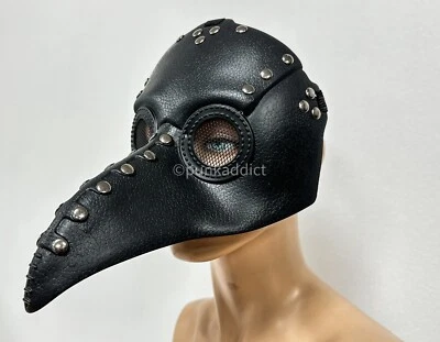 Máscara de Doctor de la Peste Remache Cuero Halloween Festival Disfraz Fiesta Máscara de Miedo Foto 1 de 4