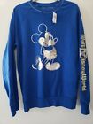 Walt Disney World Crewneck Mickey Sweatshirt Adult Large Silver Blue NEW w Tags