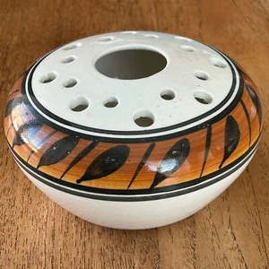 Jersey Pottery - Chestnut Brown Vintage Decorative Ceramic Rose / Posy Bowl - Picture 1 of 5