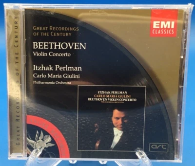 BEETHOVEN Violin Concerto By Itzhak Perlman Philharmonic Orchestra CD 1988 NEW Foto 1 de 2