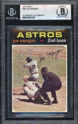 1971 Topps #264 Joe Morgan auto signed autograph hof - Image 1 of 2