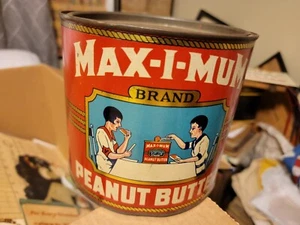Letrero de colección raro máximo mantequilla de maní lata de 5 libras General Foods LA California - Imagen 1 de 10